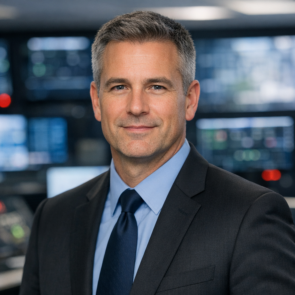 Professional headshot of control room supervisor
