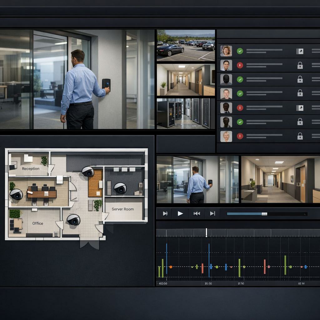 Clean interface showing Paxton Net2 access control events integrated within Milestone XProtect Smart Client dashboard